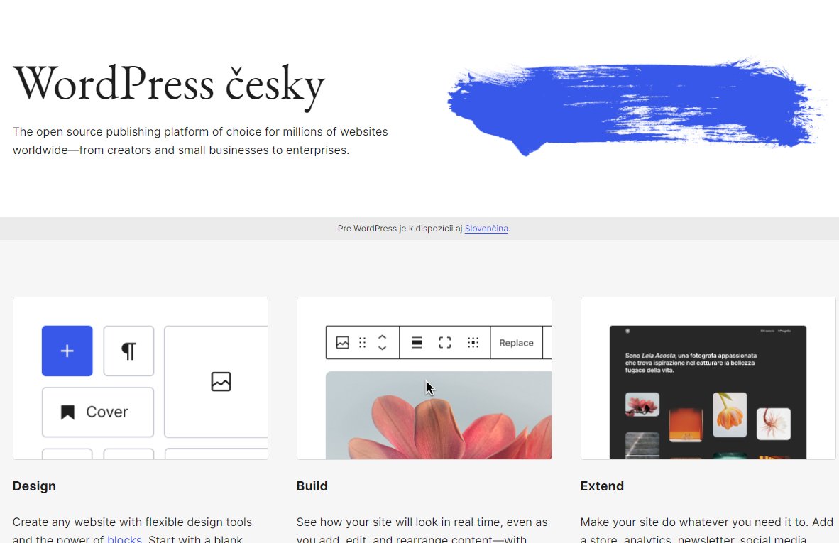 WordPress česky