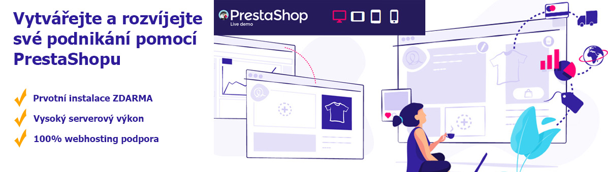 100% podpora internetového obchodu PrestaShop